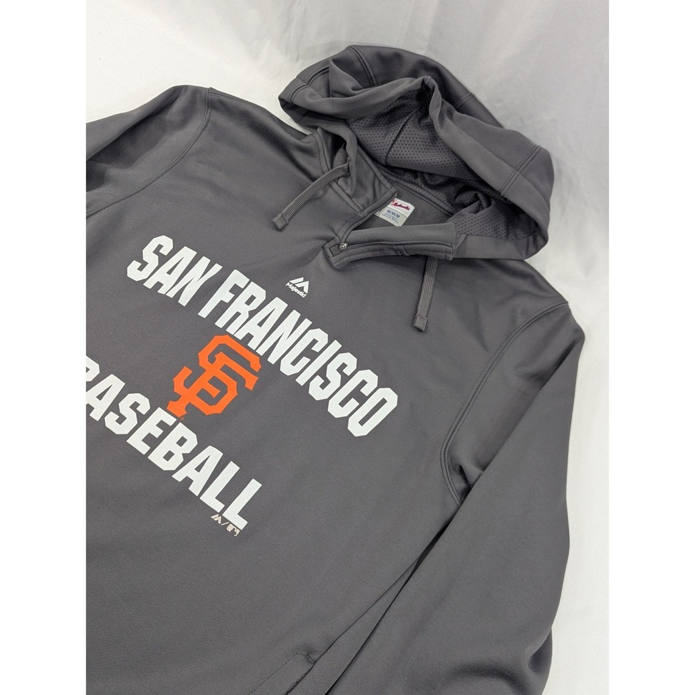 Vintage San Francisco Giants Team Hoodie Zip Size M MLB‎ Majestic Gray